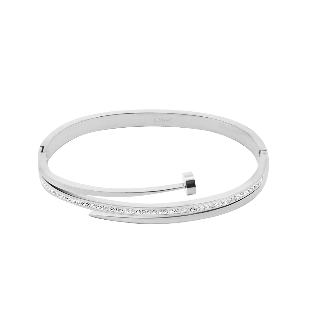 BRACCIALE RIGIDO CHIODO CON STRASS - DH2388F185