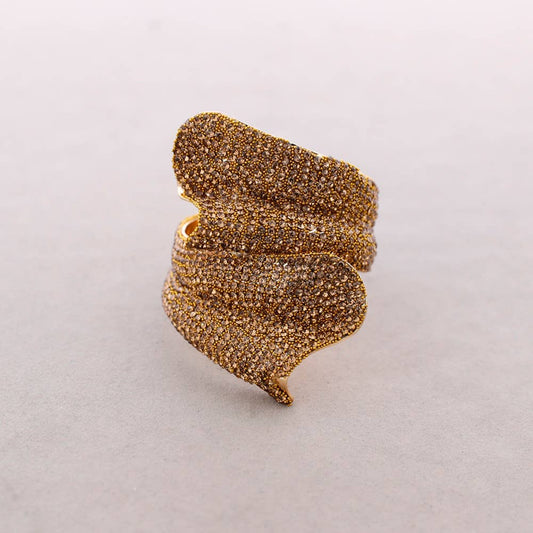 Bracciale Aperto Metallo Cristalli