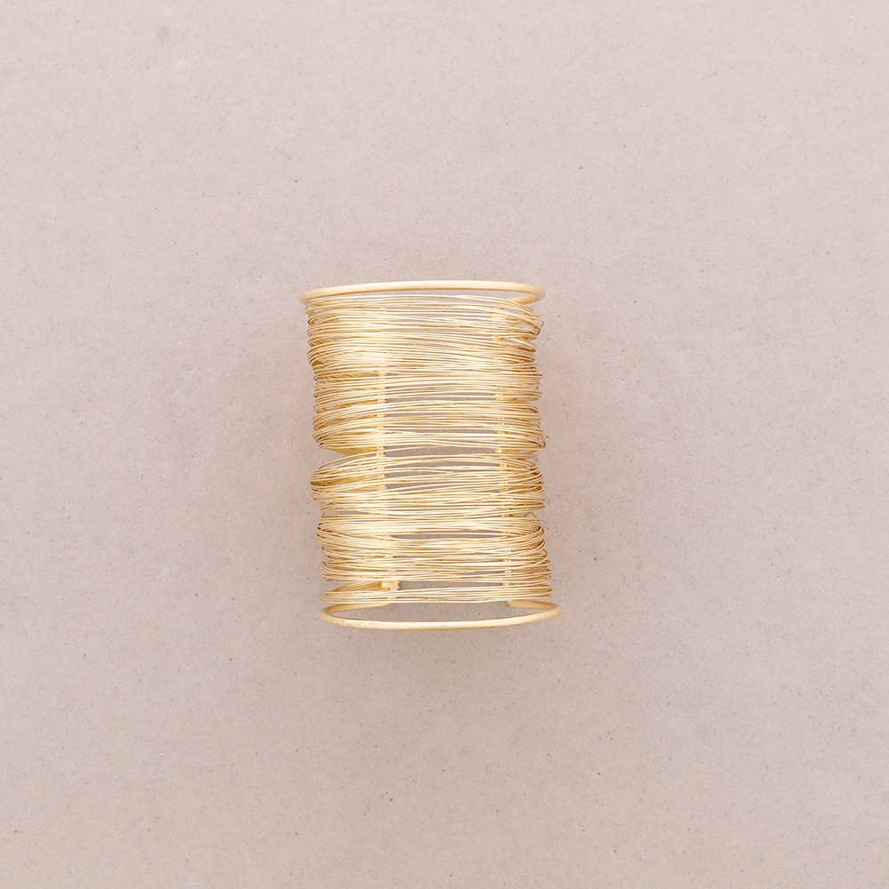 Bracciale Regolabile in Fili di Metallo da 8,5 cm: Plateado