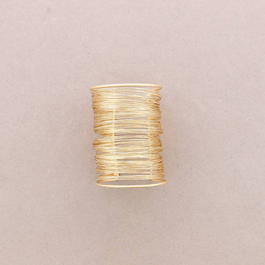 Bracciale Regolabile in Fili di Metallo da 8,5 cm: Oro