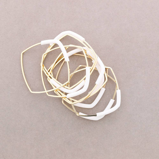Bracciale Multi Quadrato Gomma: Beige