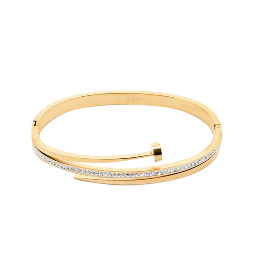 BRACCIALE RIGIDO CHIODO CON STRASS - DH2388F185